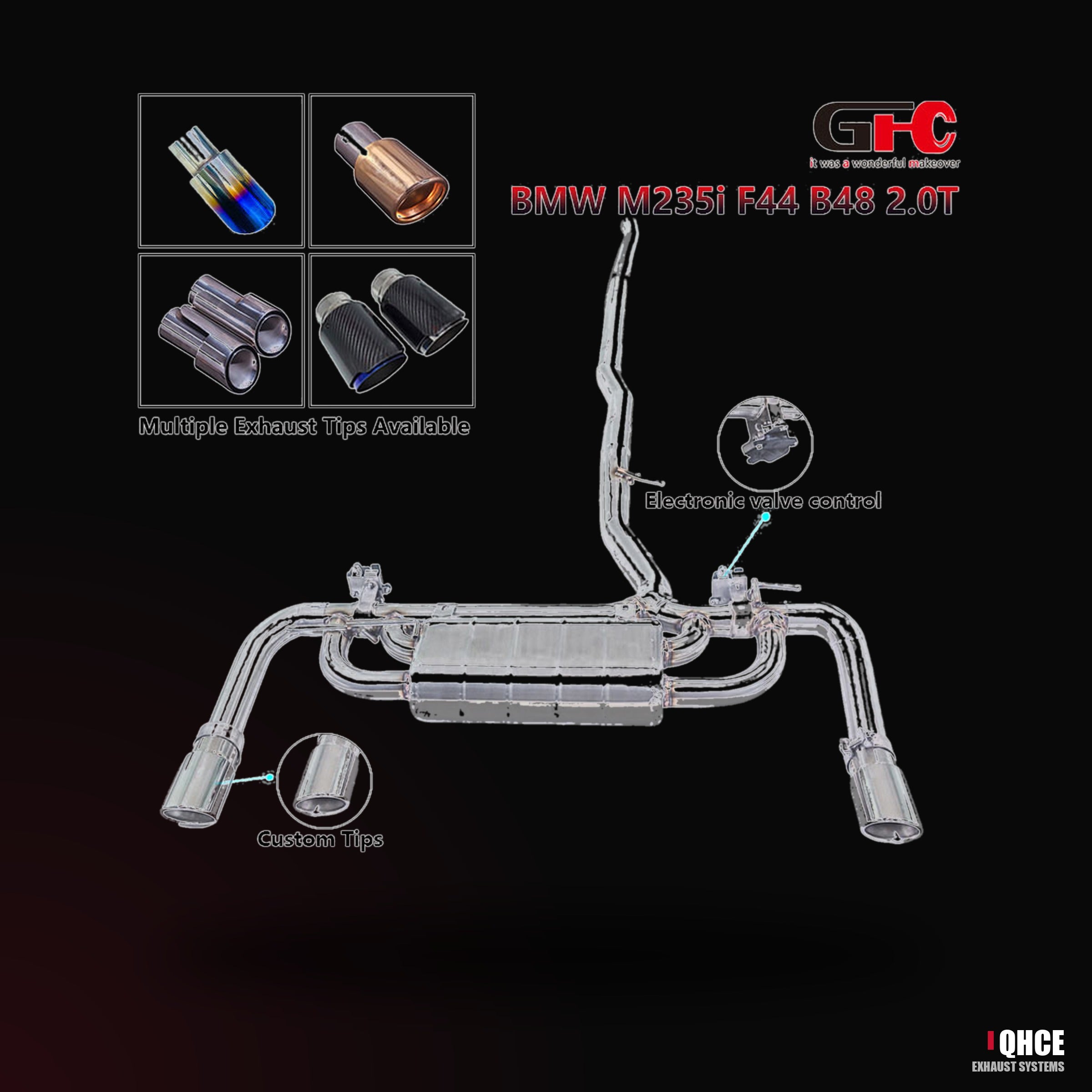 QHCE bmw-m235i-m245i-f44-catback