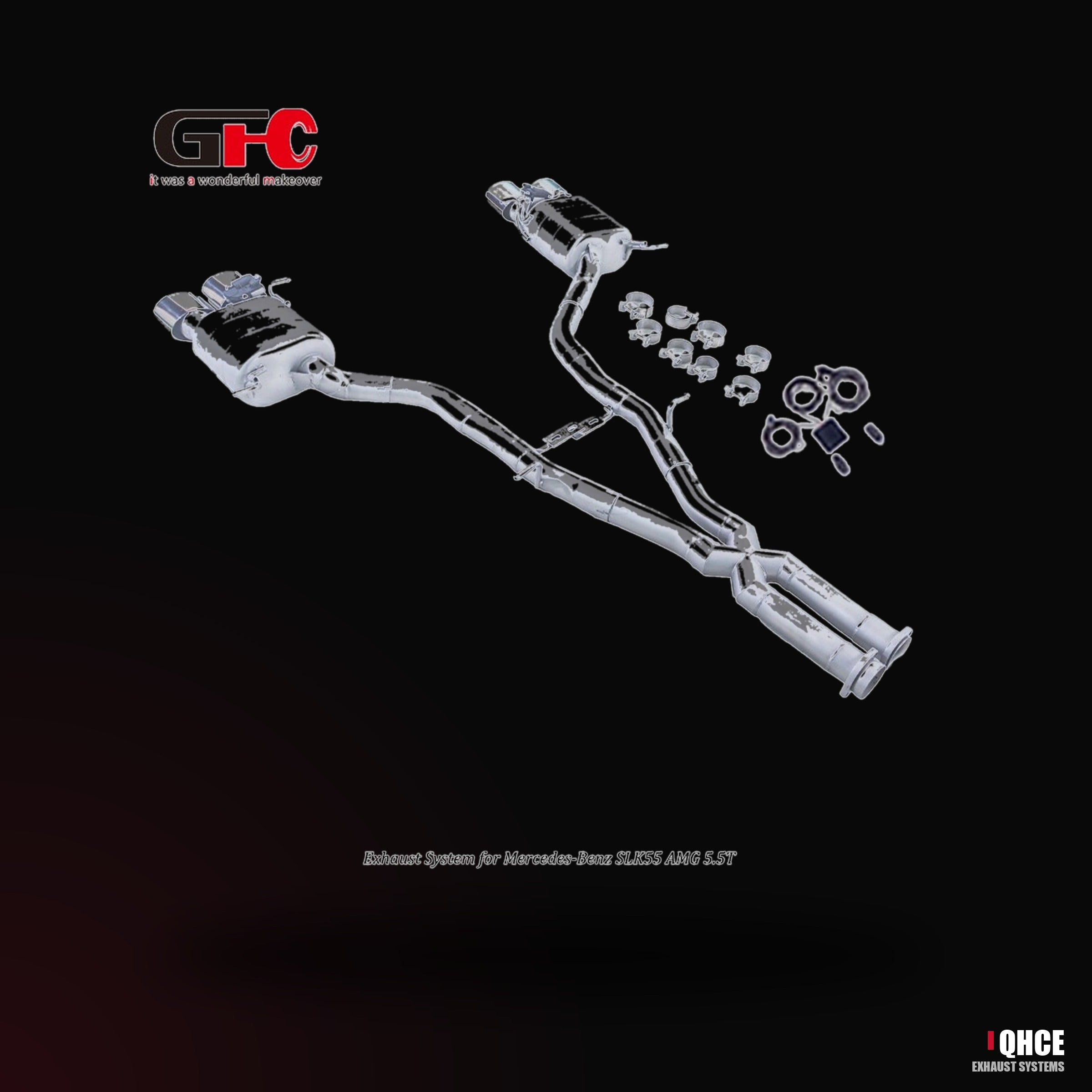 QHCE mercedes-slk55-catback