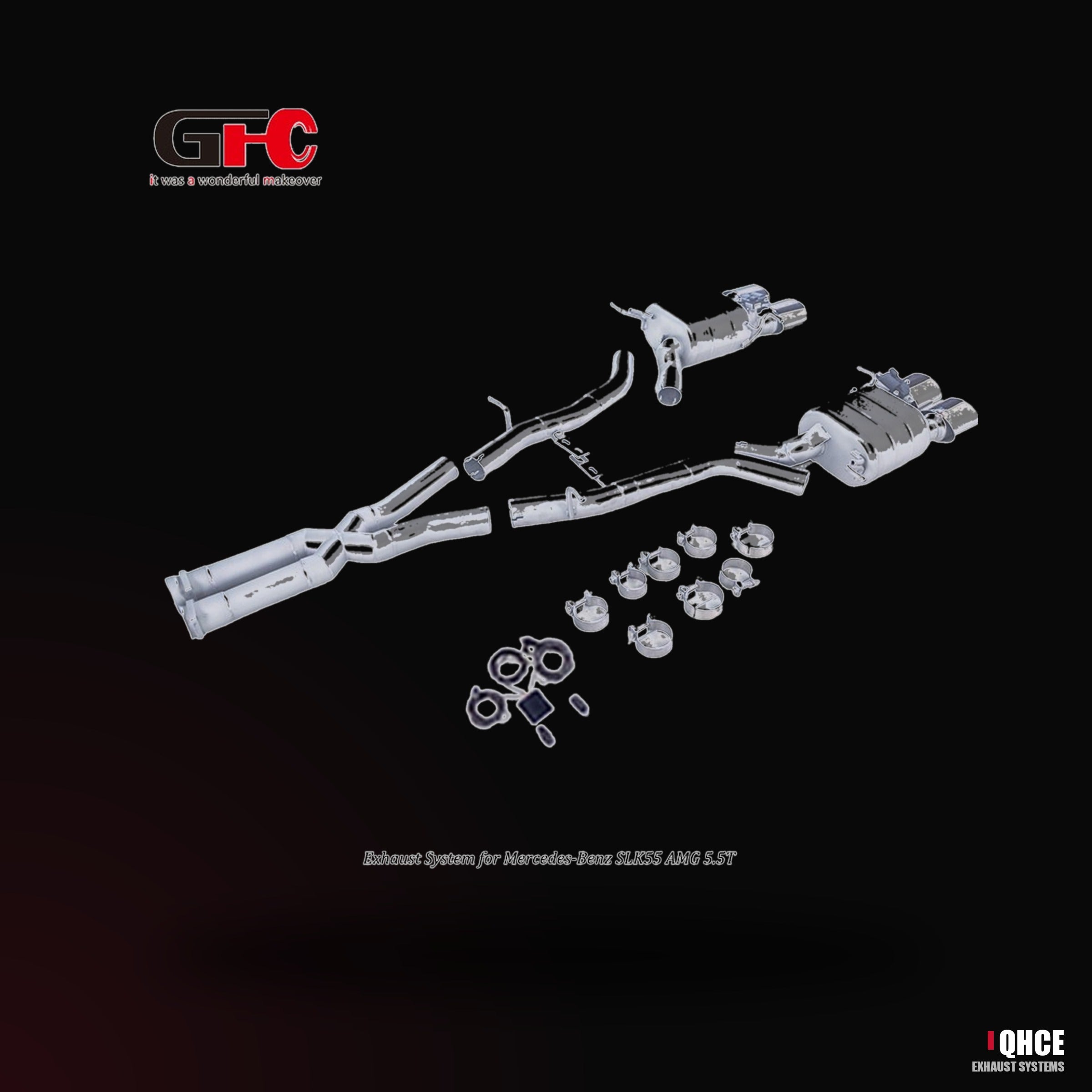 QHCE mercedes-slk55-catback
