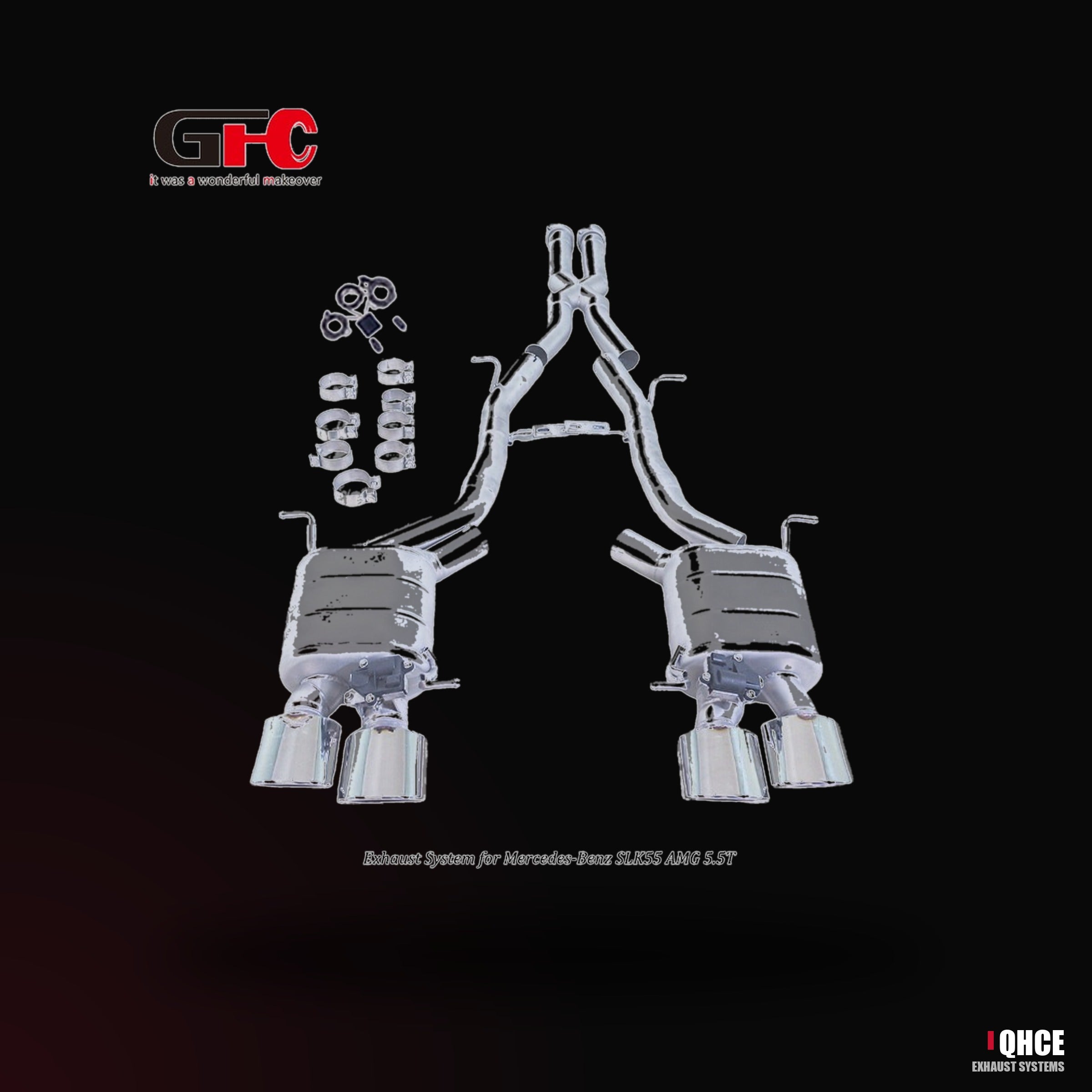 QHCE mercedes-slk55-catback