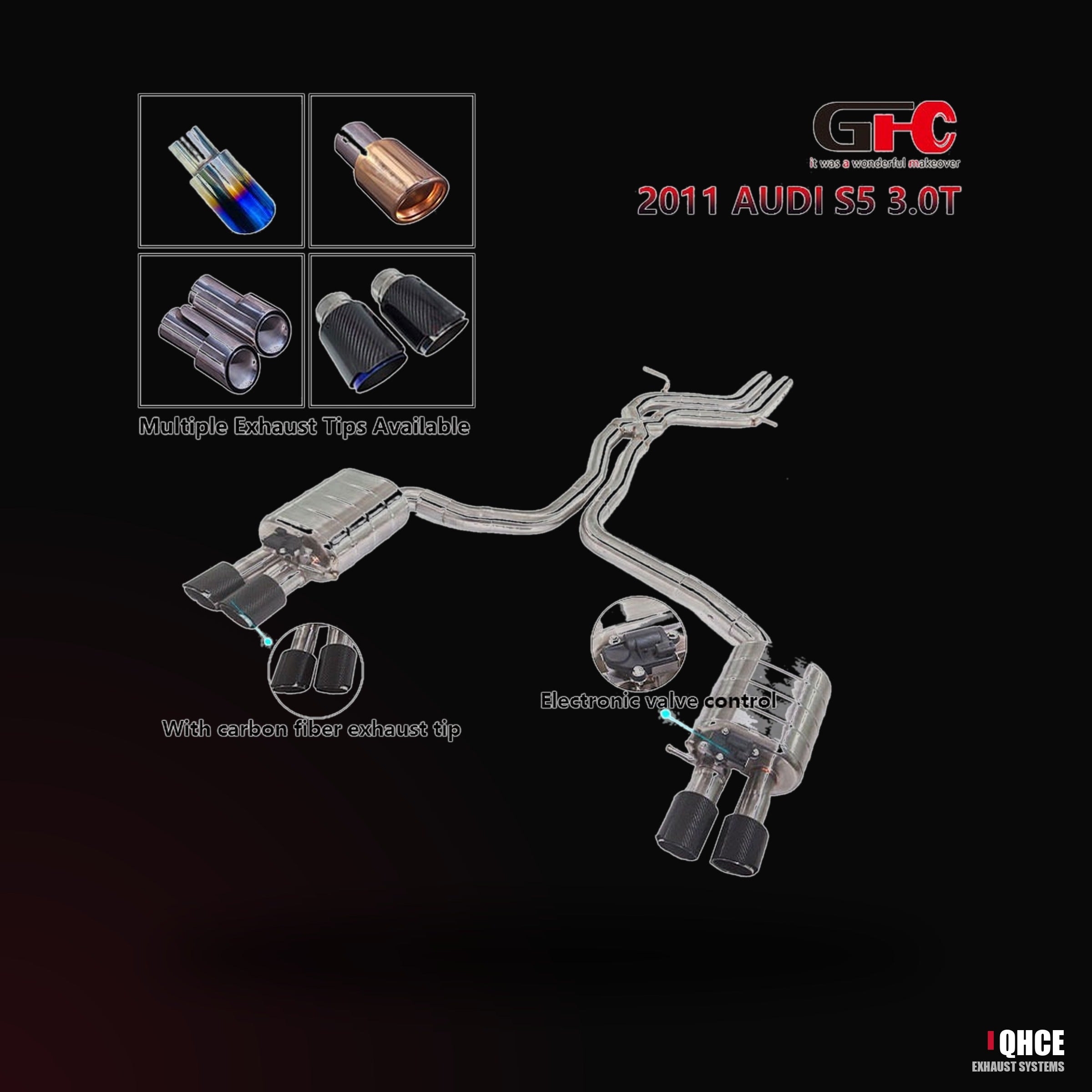 QHCE audi-s5-b8-catback