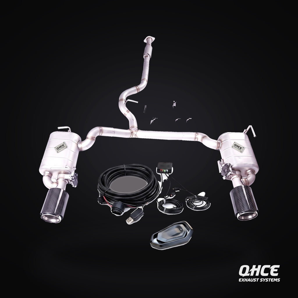 QHCE BRZ / GR86 Catback — carbon tips, valvetronic