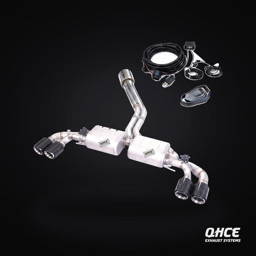 QHCE Porsche Cayenne Catback — carbon tips, valvetronic